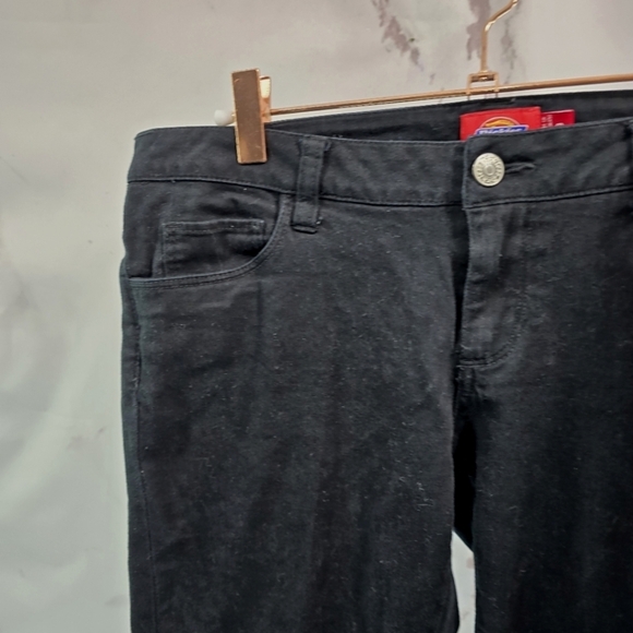 Dickies Jeans Women 9 X 30 Black Bootcut Flare Wide Y2K Pant Grunge Workwear - Picture 2 of 11